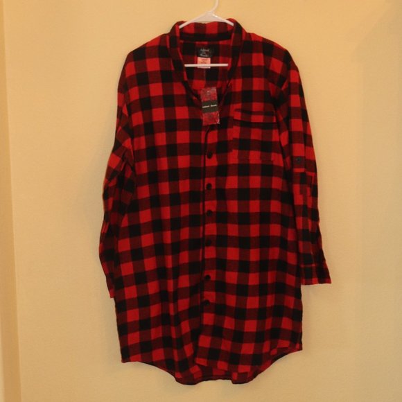 Ashford & Brooks Other - Ashford & Brooks Buffalo Plaid Flannel Sleep Shirt Size Large New with Tags